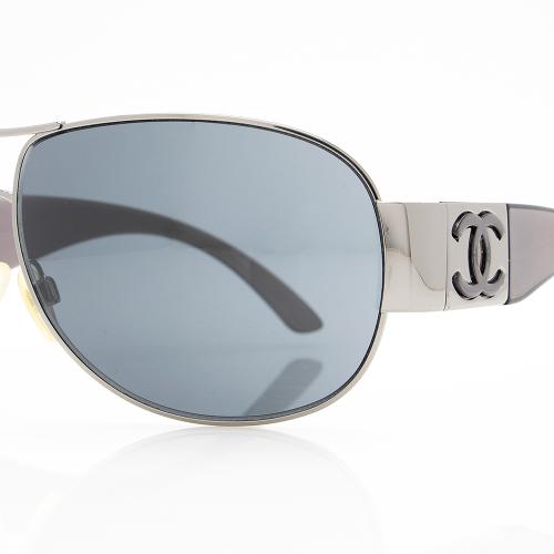 Chanel Logo Aviator Sunglasses