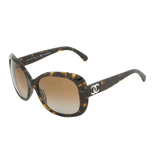 Chanel Logo Oversized Polarized Sunglasses