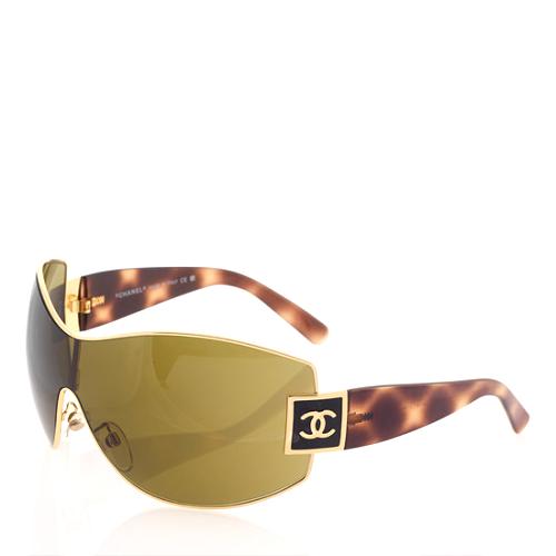 Chanel Logo Temple Shield Sunglasses