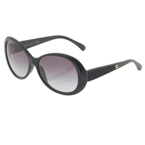Chanel Oval Crystal Sunglasses