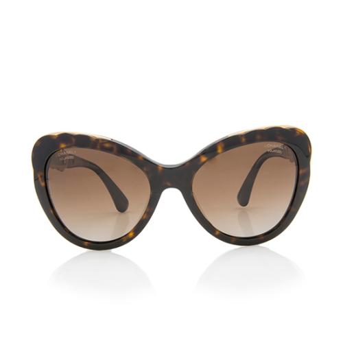 Chanel Polarized Blooming Bijou Cat-Eye Sunglasses
