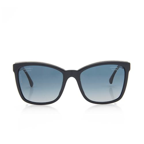 Chanel Polarized Mirror Chain Square Sunglasses 