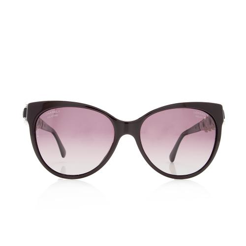 Chanel Polarized Pearl Bijou Cat-Eye Sunglasses
