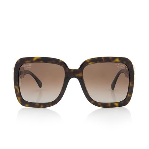 Chanel Polarized Square Bijou Sunglasses