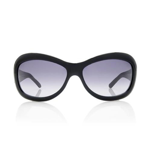 Chanel Quilted Lambskin Oval Sunglasses