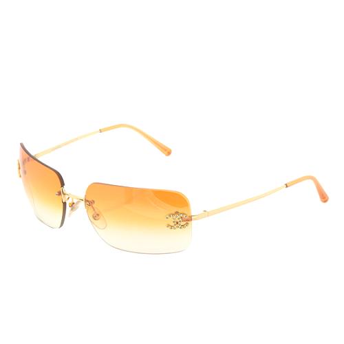 Chanel Rimless CC Logo Rectangle Sunglasses