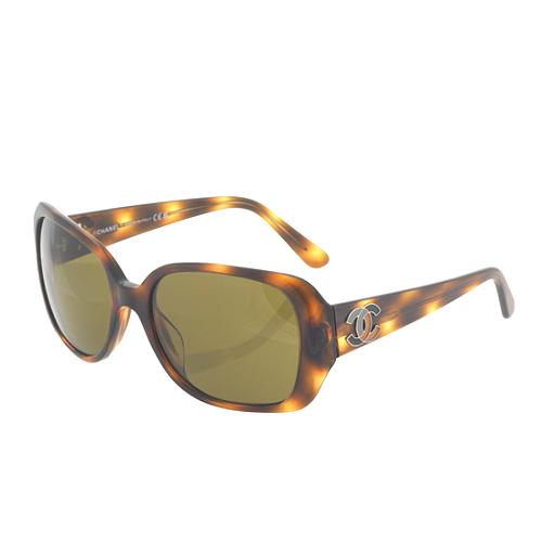 Chanel Tortoise CC Logo Sunglasses