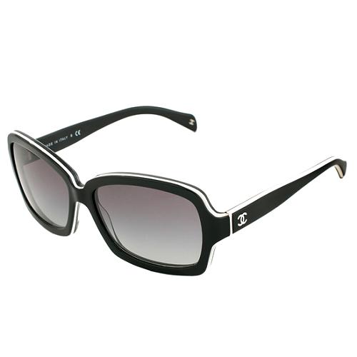 Chanel Two Tone Rectangle Sunglasses