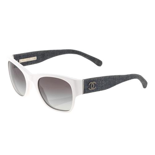 Chanel Wayfarer Denim Arm Sunglasses
