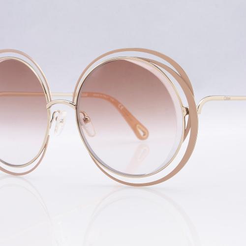 Chloe Carlina Oversized Round Sunglasses
