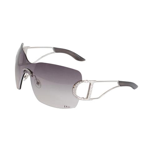 Dior Crystal Logo Arm Shield Sunglasses 