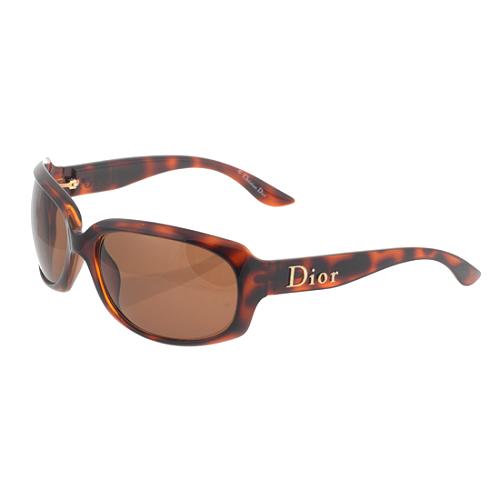 Dior Tortoise Shell Glossy 2 Oval Sunglasses
