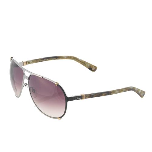 Dior Two-Tone Chicago Aviator Sunglasses