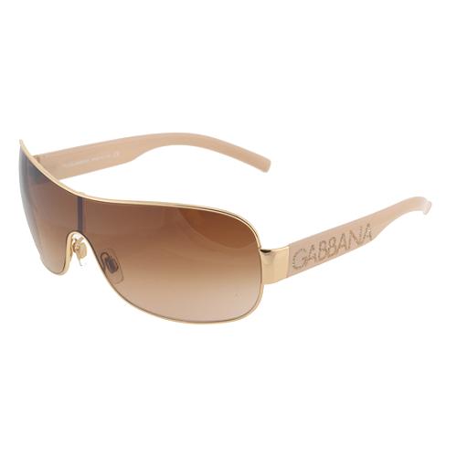 Dolce & Gabbana Embellished Shield Sunglasses