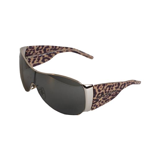Dolce & Gabbana Leopard Shield Sunglasses