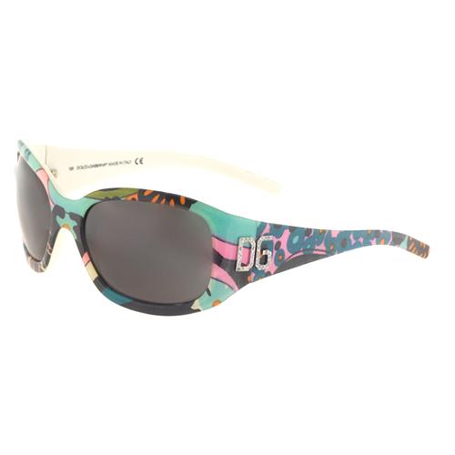 Dolce and Gabbana Patterned Glamour Frame Sunglasses
