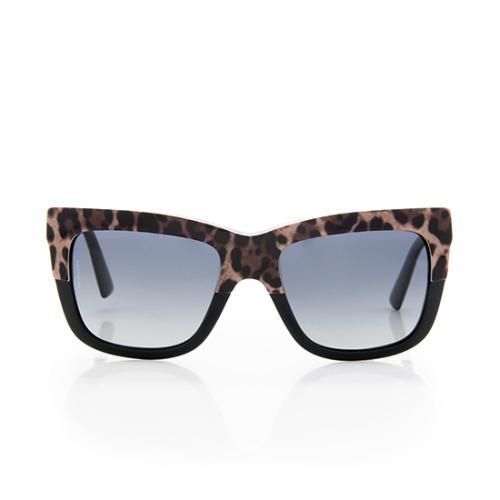 Dolce & Gabbana Polarized Animalier Square Sunglasses