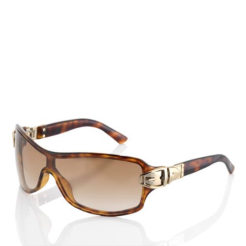 Gucci Buckle Shield Sunglasses
