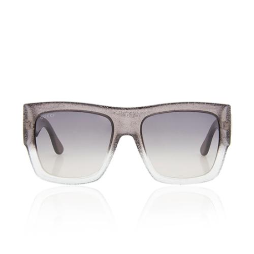 Gucci Glitter GG Logo Square Sunglasses
