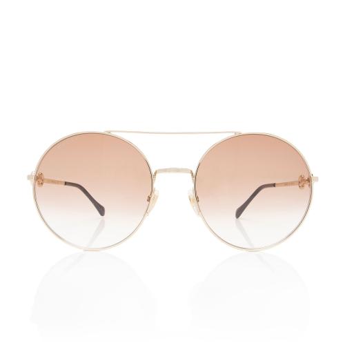 Gucci Horsebit Oversized Round Aviator Sunglasses