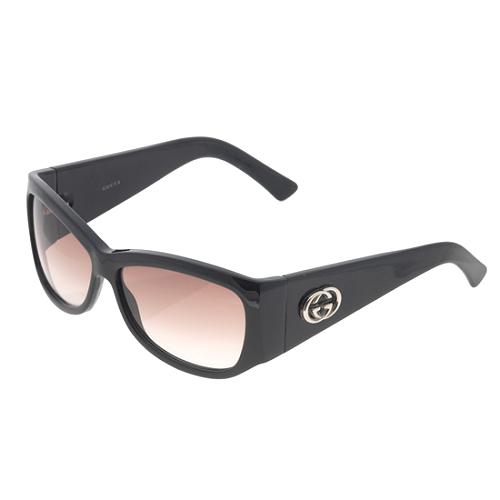 Gucci Logo Arm Oval Sunglasses
