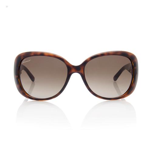 Gucci Crystal GG Oversized Sunglasses