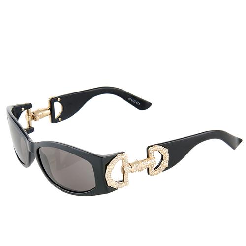 Gucci Swarovski Horsebit Sunglasses