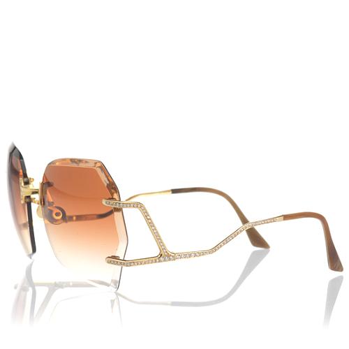 Linda Farrow Luxe Diamond Embellished Sunglasses