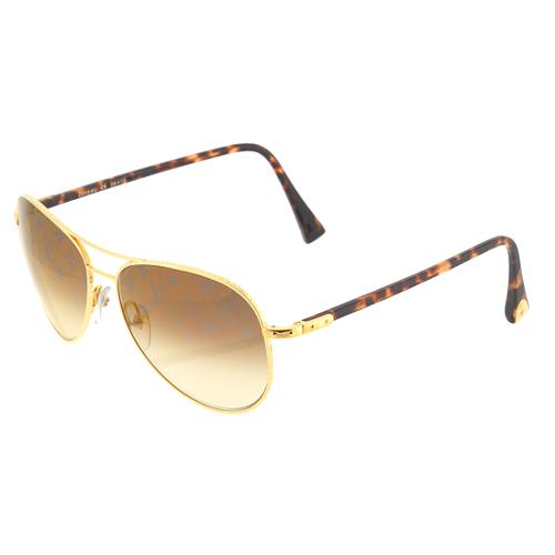 Gold Louis Vuitton Conspiration Pilot Sunglasses