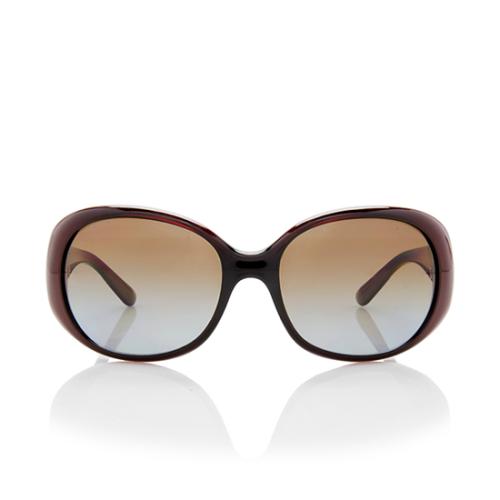 Prada Polarized Oval Sunglasses