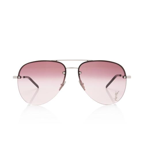 Saint Laurent Monochromatic Classic 11 Aviator Sunglasses