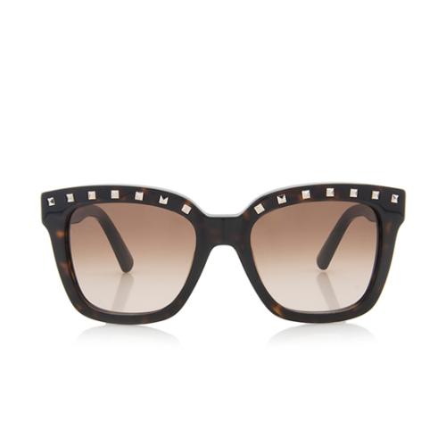 Valentino Square Rockstud Sunglasses 