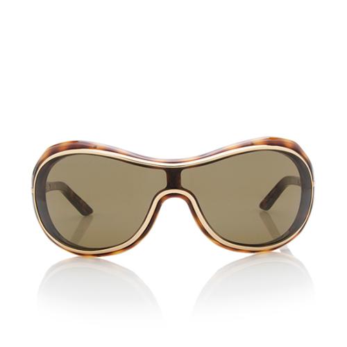 Valentino Tortoise Metal Trim Sunglasses