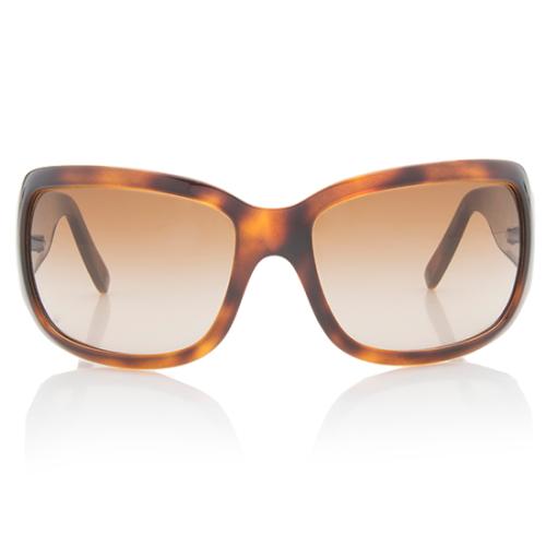 Versace Crystal Grecca Rectangular Sunglasses