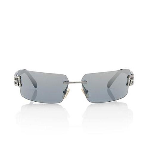 Versace Crystal Rimless Sunglasses