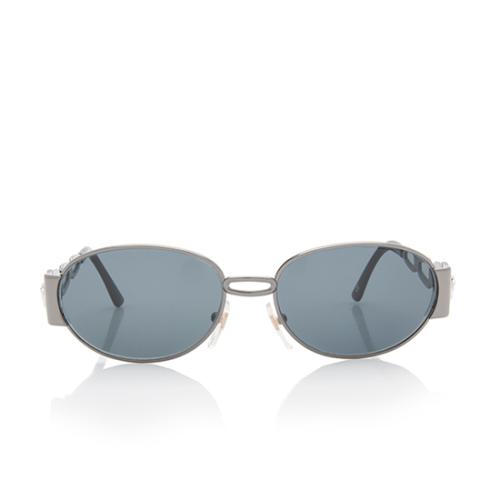 Versace Vintage Oval Medallion Sunglasses