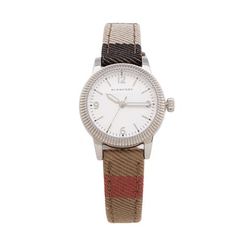 Burberry Stainless Steel Check Utilitarian Watch
