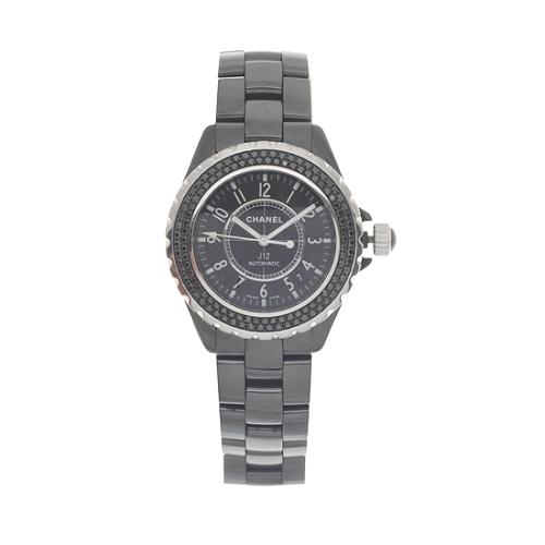 Chanel J12 Black Diamond Dial Watch