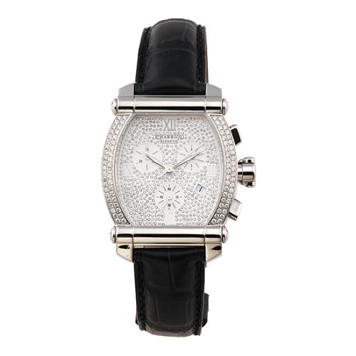 Charriol Tonneau Large Diamond Bezel Watch