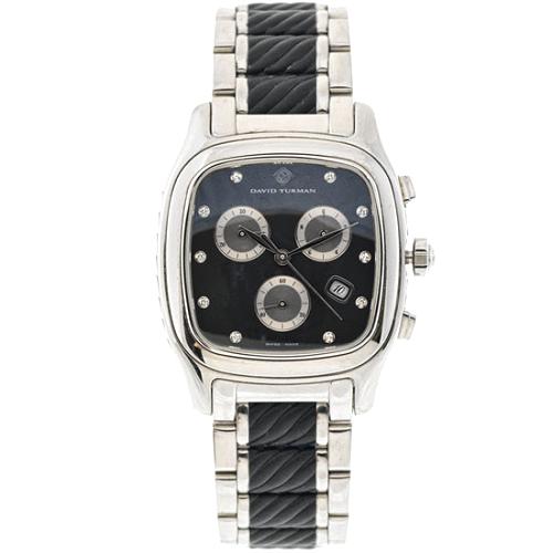 David Yurman Throughbred Belmont Chronograph Watch with Diamond Markers 