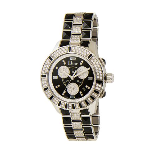 Dior Diamond Christal Chronograph Watch