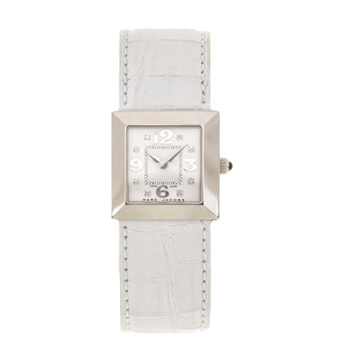 Marc Jacobs Square Diamond Watch with Alligator Band 
