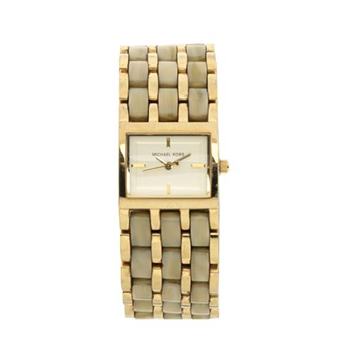 Michael Kors Square Mother of Pearl Watch