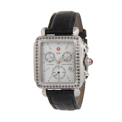 Michele Deco Diamond Watch with 3 Straps