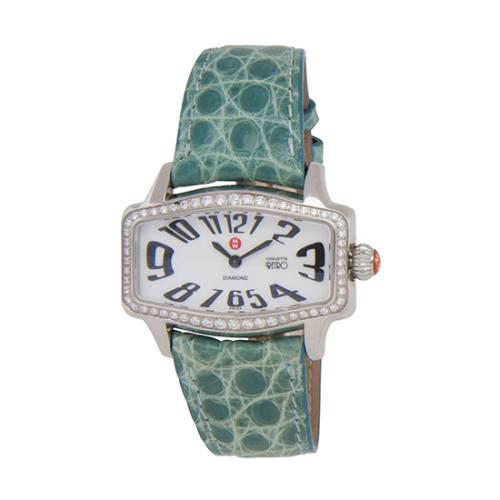 Michele Diamond Alligator Cloette Retro Watch - FINAL SALE
