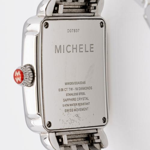 Michele Stainless Steel Diamond Deco 16 Chronograph Watch